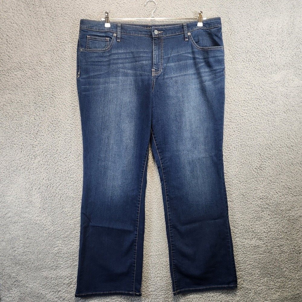 Pure Energy Jeans Women 22W (Fits 42x31) Boot Cut Dark Wash High Rise Streetwear